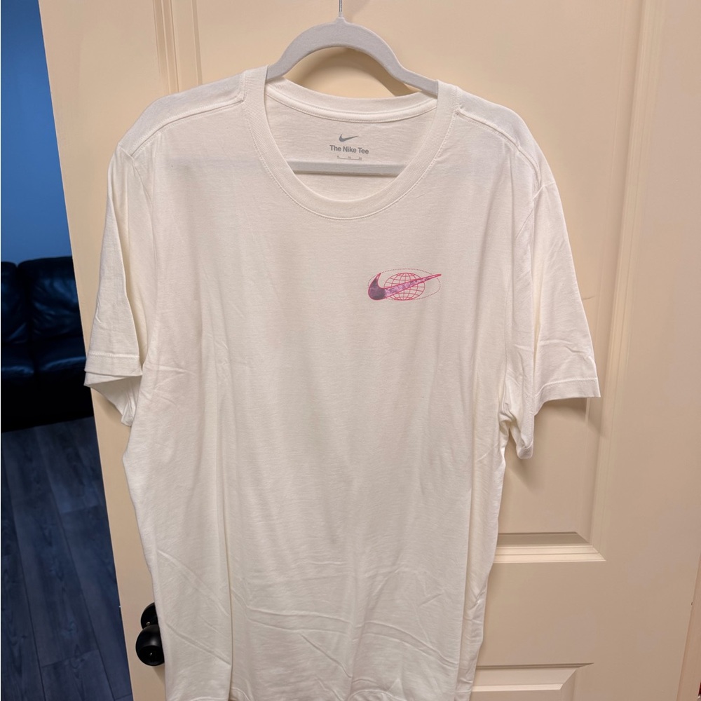 Nike Cream Tee with Gray Logo